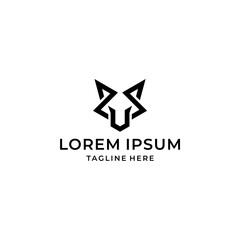 wolf logo design vector template