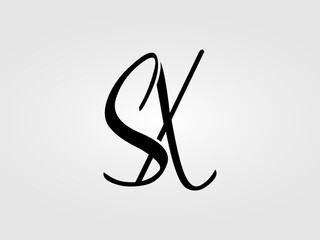 Initial SX letter Logo Design vector Template. Monogram, lettermark SX logo Design