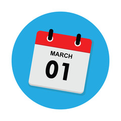 01 march icon with white background