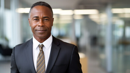 Fototapeta premium Confident and Stylish African American Businessman the Corporate Look