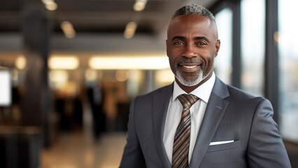 Confident and Stylish African American Businessman the Corporate Look