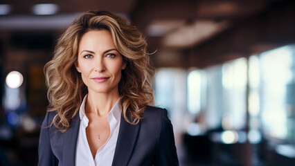 Fototapeta premium Confident and Elegant: Mature Businesswoman Rocking an Expensive Suit