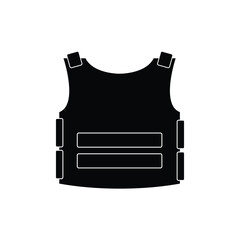 bullet proof vest icon in trendy flat style Vector Illustration