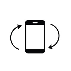 Rotate smartphone icon set in modern flat design isolated on white background