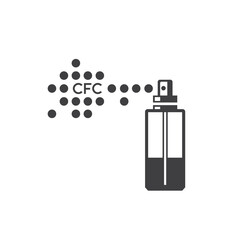 symbol of cfc, Chloro Fluoro Carbon, vector art.
