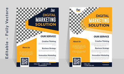 digital marketing flyer modern design template