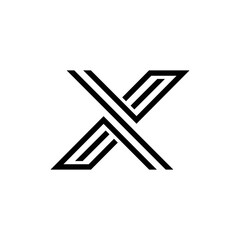 Modern and Trent logos. Letter X monogram logo