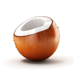 ai generated illustration coconut fruit  isolated on white background. 3d illustration