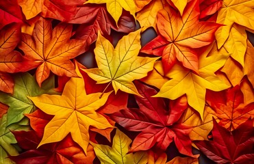 Background of autumn leaves. Autumn background. Generative AI