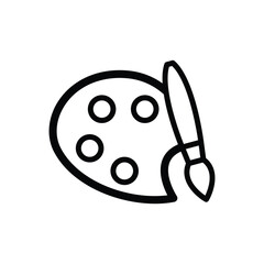 Art drawing palette vector icon