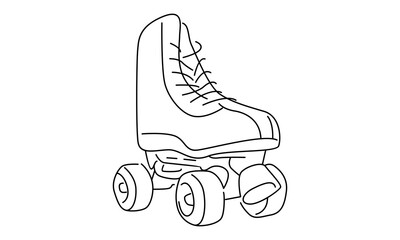 line art of sport roller skates