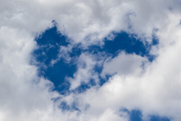 Heart shape in the clouds