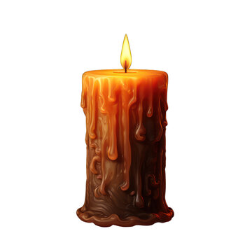 Halloween candle, candles icon for Halloween, Generative AI