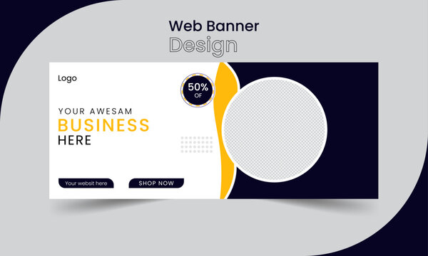 modern and creative fecebook cover and webbanner template.
