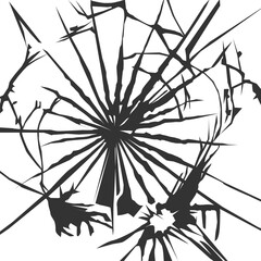 cracked glass vector