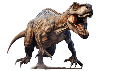 Tyrannosaurus Rex T Rex on Transparent Background. Generative AI