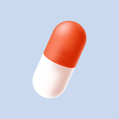 Vector pills illustration on white background