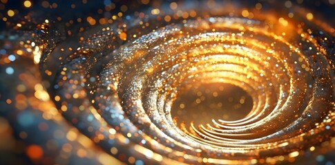 Luxury gold sparkle swirl spirals background - obrazy, fototapety, plakaty