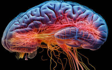 human brain structure.