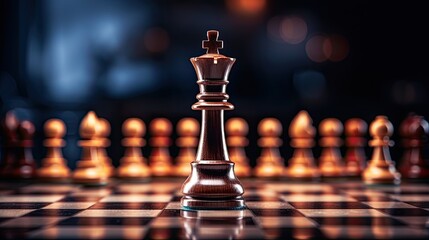 Leader chess piece - closeup created using generative Ai tools