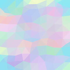 Fototapeta premium Arrière-plan vectoriel low poly aux couleurs pastel douces et motif géométrique triangulaire