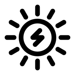 solar energy line icon