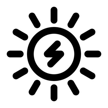 Solar Energy Line Icon