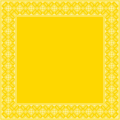 Vector illustration of Ukrainian ornament in ethnic style, identity, vyshyvanka, embroidery for print clothes, websites, banners. Background. Frame for text