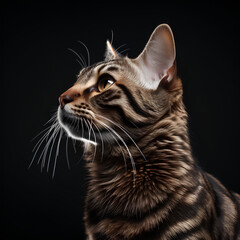 "Nature's Whiskers: Capturing a cat's serene moment , this image blends feline grace with the raw beauty of nature."
