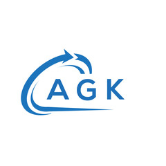 AGK letter logo design on white background. AGK creative initials letter logo concept. AGK letter design.	
