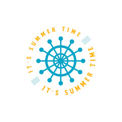 Summer Vacation Design Elements and Retro and Vintage Typography Template Set. Beach Party Poster or Flyer Vector. beach holiday