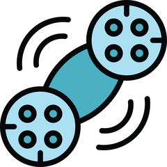 Rattle pet toy icon outline vector. Shop store. Animal accessory color flat