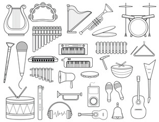 set of musical instrument