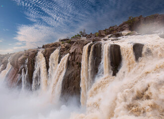 Augrabies Water Fall in South Africa. Sunsets in full color.