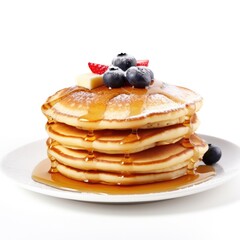 American Pancake on plain white background - product photography