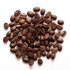 Fototapeta premium Coffee Beans on plain white background - product photography