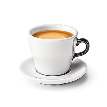 Cup of Espresso on plain white background - product photography