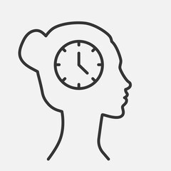 Effective time management line icon. Planning, deadline concept. Vector