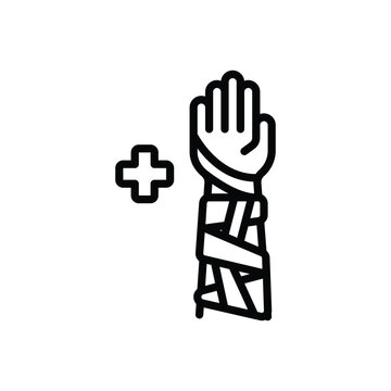 Black line icon for boner 