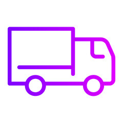delivery truck gradient icon