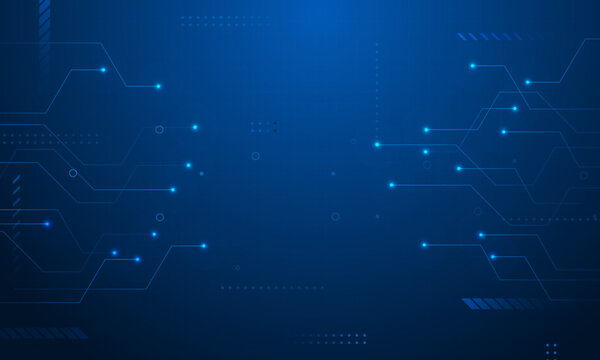 Dark Blue digital technology with line big data background.abstract cyber lines shiny circuit concept