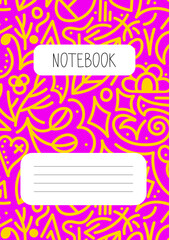 Colorful cover page templates for print products, stationery, notebooks, workbooks, diaries, brochures, planners. Vector illustrations, layout background composition designs