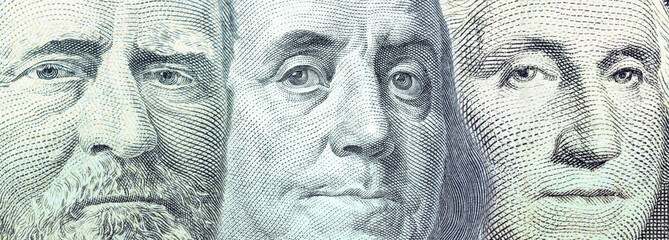 United States banknotes featuring the portrait of the country's president, such as those of...