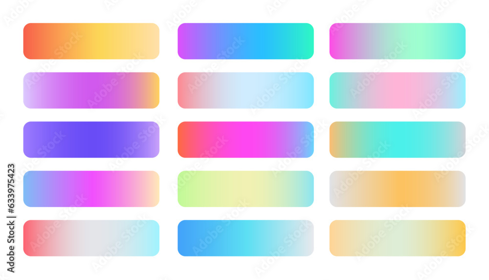 Wall mural abstract multicolor gradient kit banner in collection vector