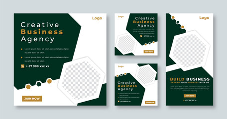 Creative Marketing Agency Social Media Post for Online Marketing Promotion Banner, Story and Web Internet Ads Flyer