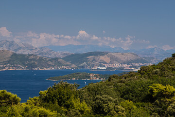 Fototapeta na wymiar Elaphiti Islands, Croatia 08-03-2023 The Elaphiti Islands is a small archipelago consisting of several islands stretching northwest of Dubrovnik, in the Adriatic Sea. 