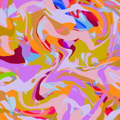 Positive joyful fantasy marble textured slab pattern in bold bright colors