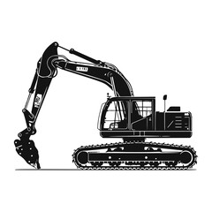 Excavator Construction machine, vector clip art

