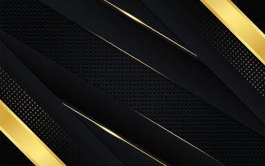 modern luxury black dynmaic background  overlaping with shiny gold line