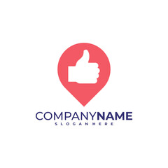 Fototapeta premium Like Point logo design vector. Good Point logo design template concept